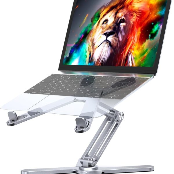 LIENS Aluminium Adjustable Laptop Stand with 360° Rotation