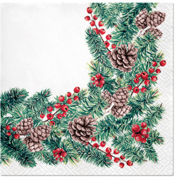 PAW Decor Lunch Napkin Winter Branches