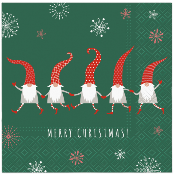 PAW Decor Lunch Napkin Friendly Gnomes