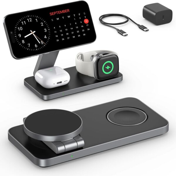 EXW 3-in-1 Magnetic Wireless Charger for Apple Devices