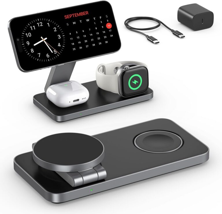EXW 3-in-1 Magnetic Wireless Charger for Apple Devices