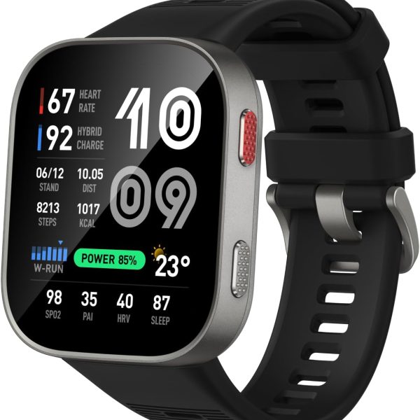 Amazfit Bip Max 50mm Smartwatch, 2.07" AMOLED Display, 20 Days