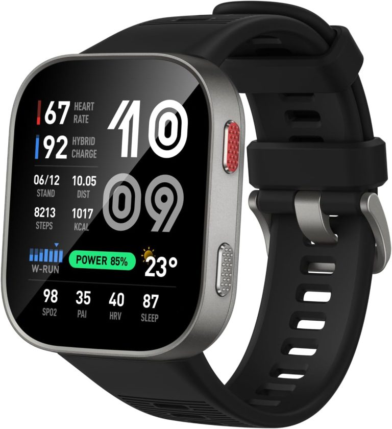 Amazfit Bip Max 50mm Smartwatch, 2.07" AMOLED Display, 20 Days