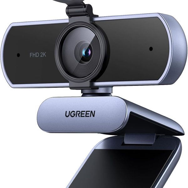 PC with Microphone and Privacy Cover - UGREEN 2K Webcam
