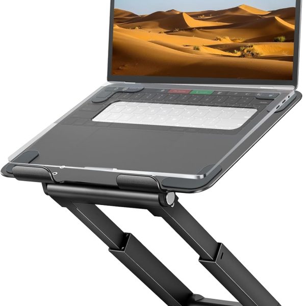 Tounee Height Adjustable Telescopic Laptop Stand with Swivel Base