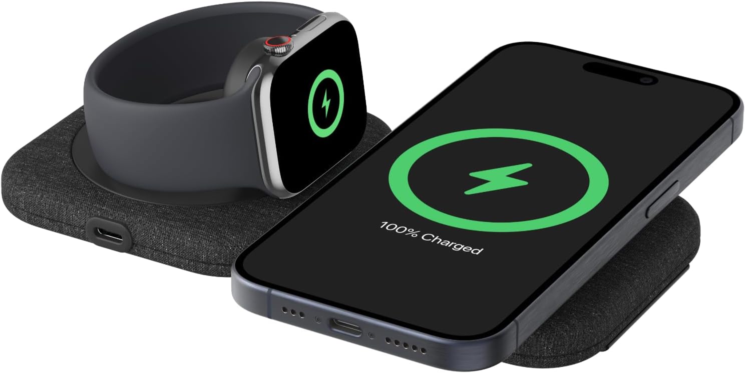 Belkin 2-in-1 Magnetic Charging Travel Pad for iPhone and Apple Watch