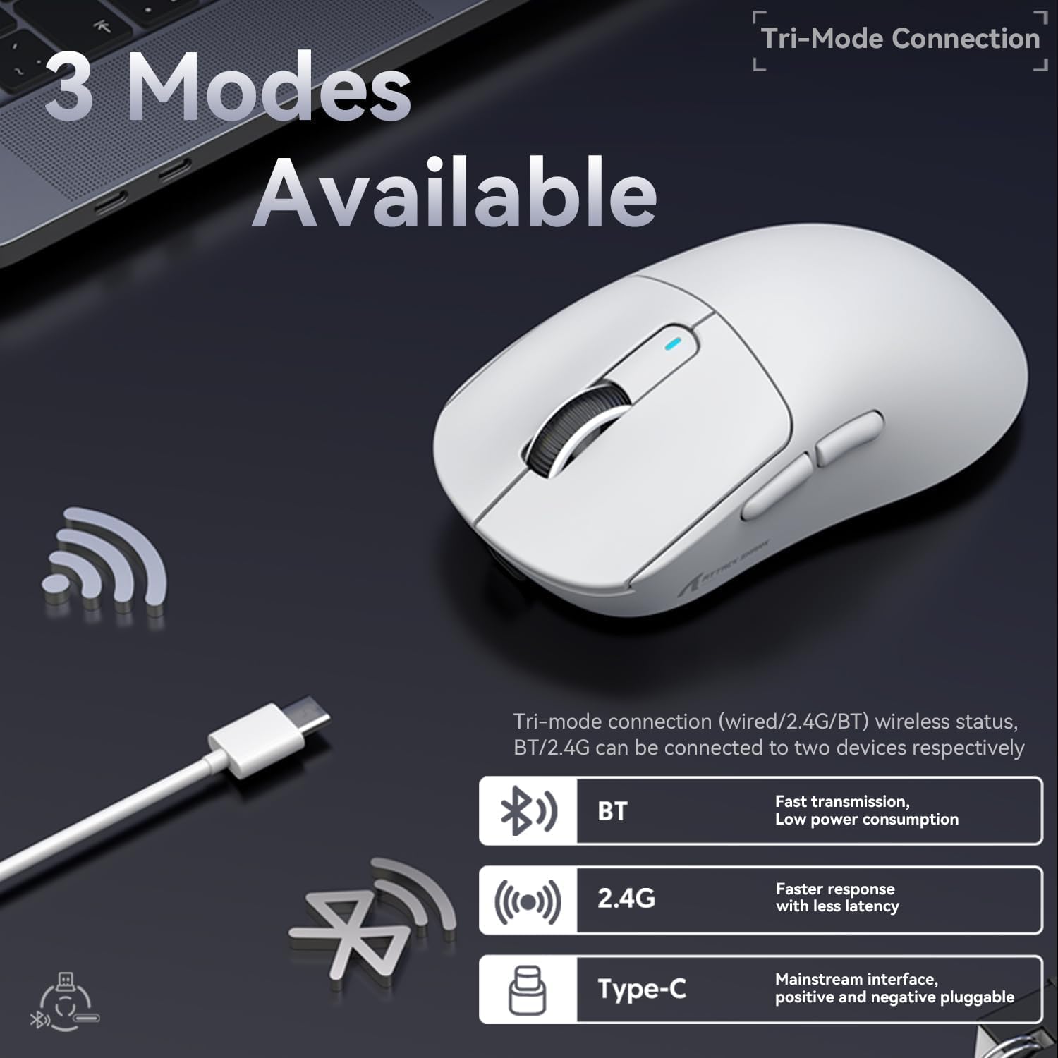 ATTACK SHARK X3 Ultra-Light Gaming Mouse With PixArt PAW3395 Sensor - Image 12