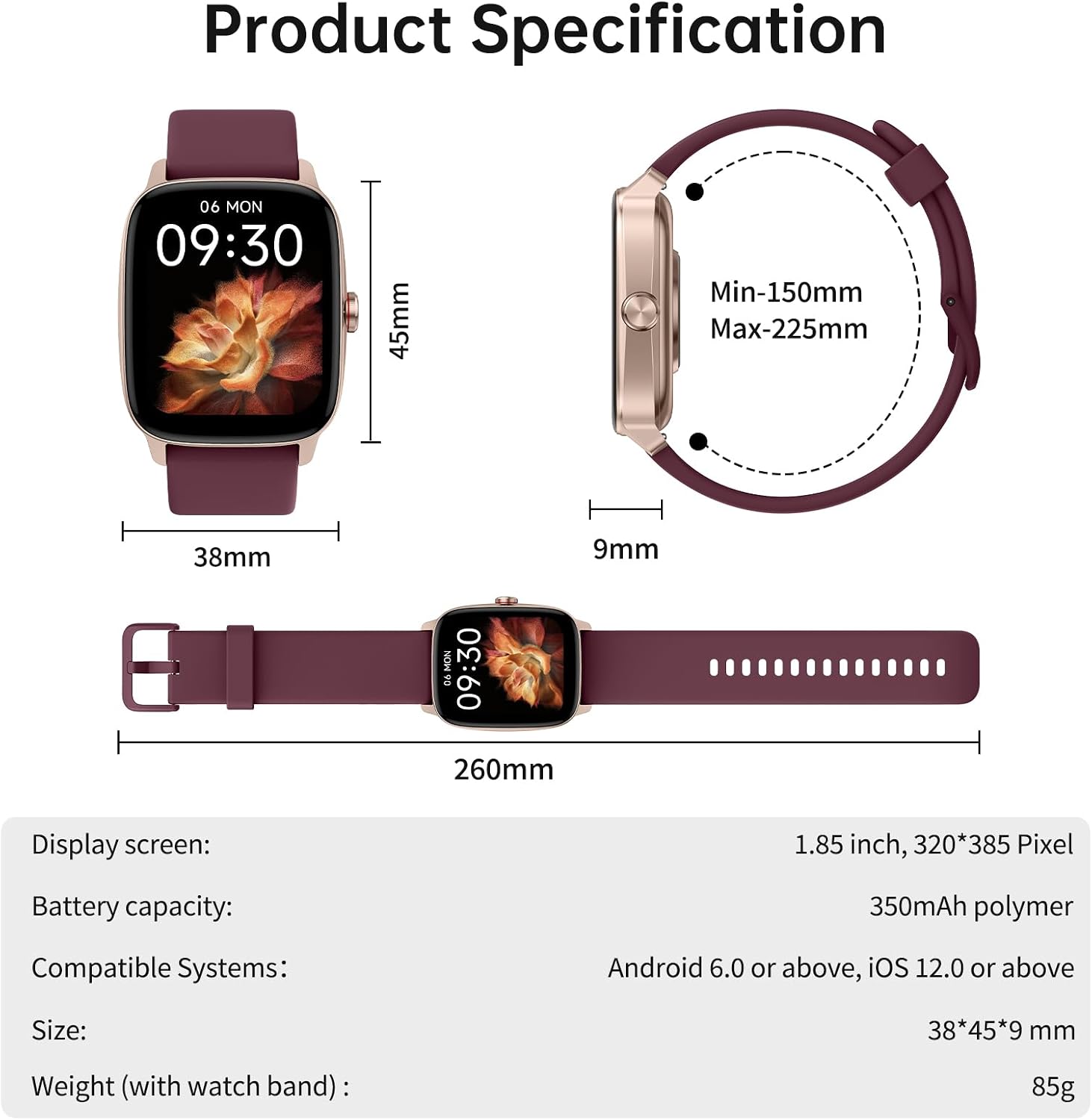 KIBFLE Smart Watch with Bluetooth Calling and AI Voice - Image 7