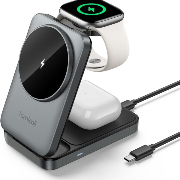 Portable 3 in 1 Wireless Charger for Apple Devices