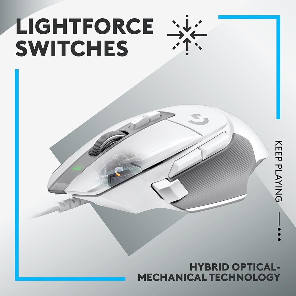 Logitech G502X White Gaming Mouse - Image 10