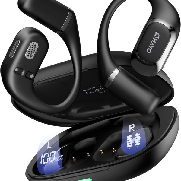 Wireless Earbuds with Open Ear Design and Secure Hooks
