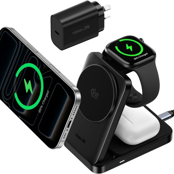 Compact 3-in-1 Foldable Wireless Charger for Fast Charging