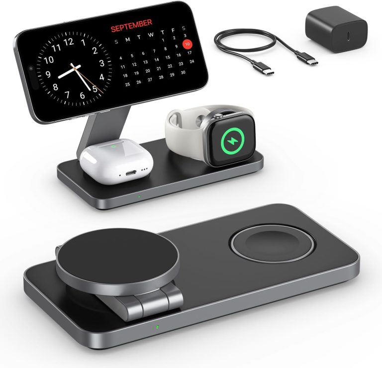 KEEPRO 3 in 1 Wireless Charger for Apple Devices, Foldable Design