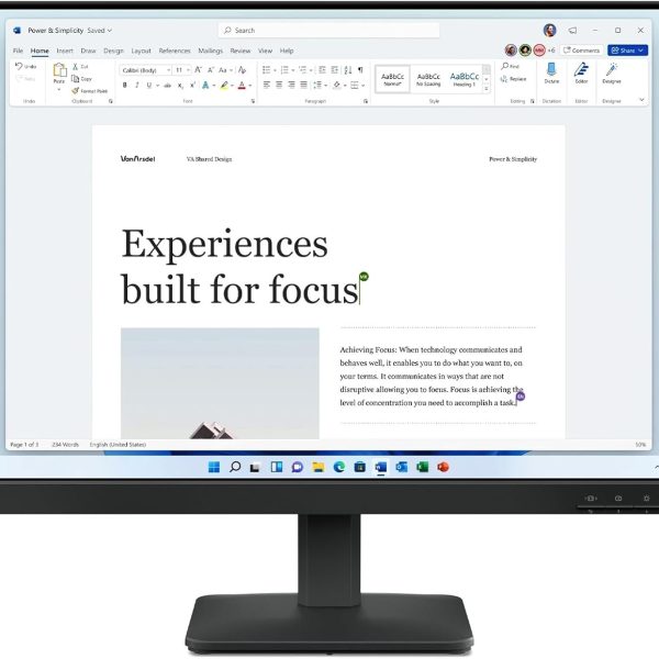 Lenovo L24-4E 23.8-Inch FHD Monitor in Raven Black