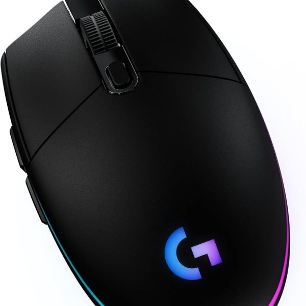 Black Logitech G203 Gaming Mouse with Lightsync