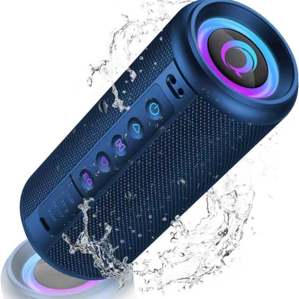 20W Portable Bluetooth Speaker with RGB Lights and 30H Playtime