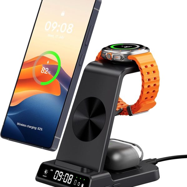 3-in-1 Wireless Charger for Samsung and Apple Devices