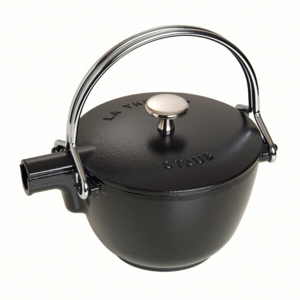 Staub Cast Iron Round Teapot/Kettle Black 1.15L
