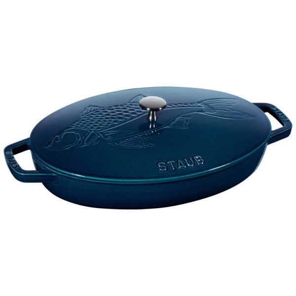 Staub Cast Iron Oval Covered Dish La Mer ‘Fish’ 32cm 2.8L