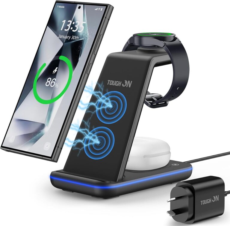 3-in-1 Wireless Charging Station for Samsung Devices by TOUGH ON
