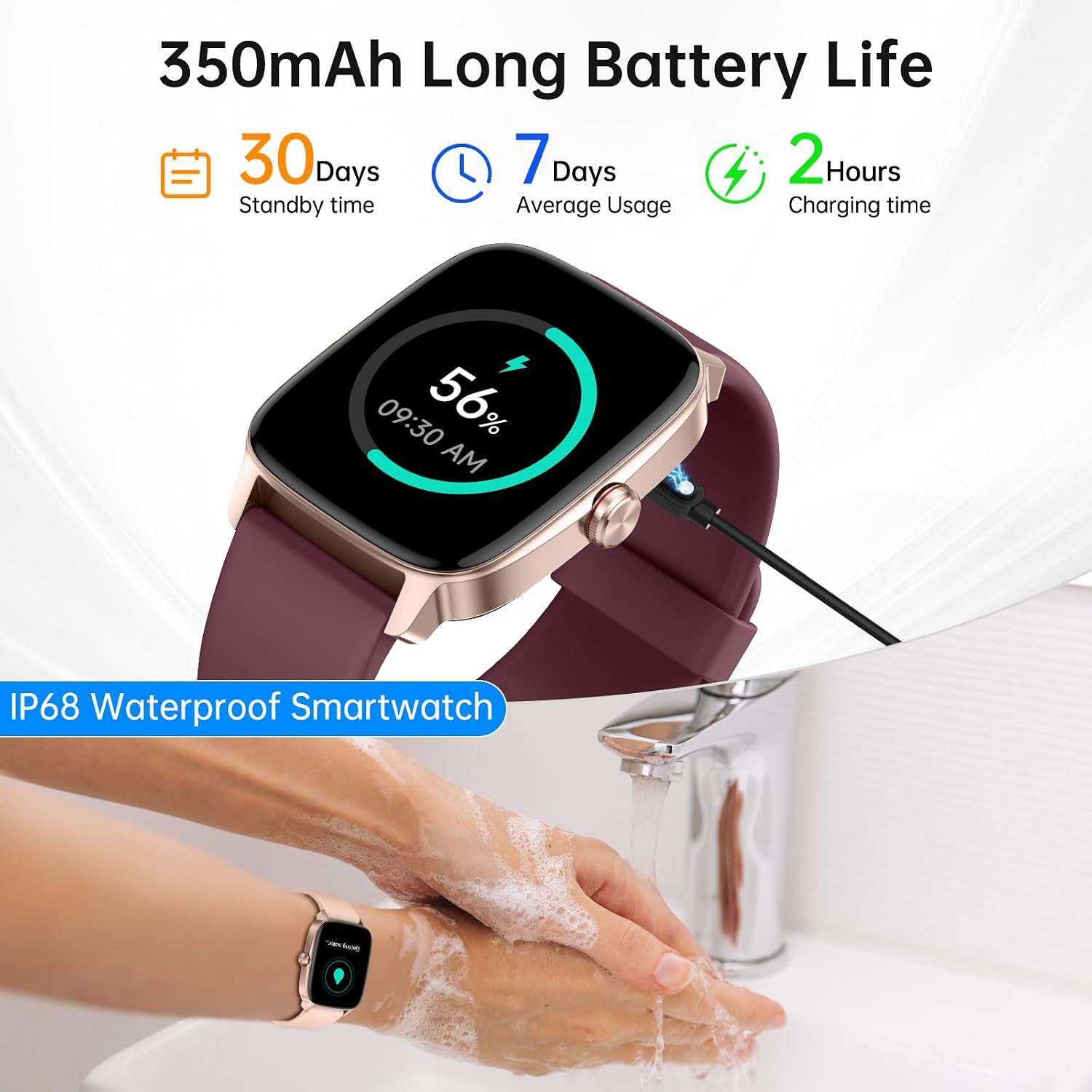 KIBFLE Smart Watch with Bluetooth Calling and AI Voice - Image 6