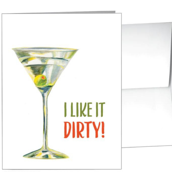 I Like It Dirty Martini Glass – Card