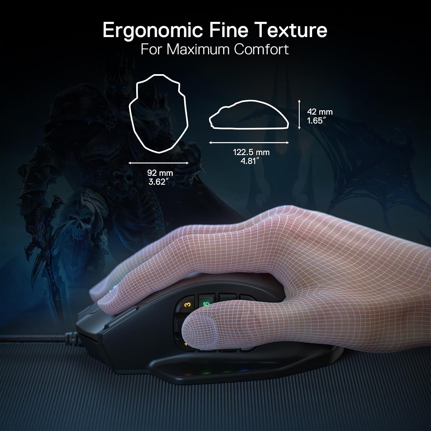 Redragon M908 Impact MMO Gaming Mouse, Wired RGB Mouse with 12 - Image 7