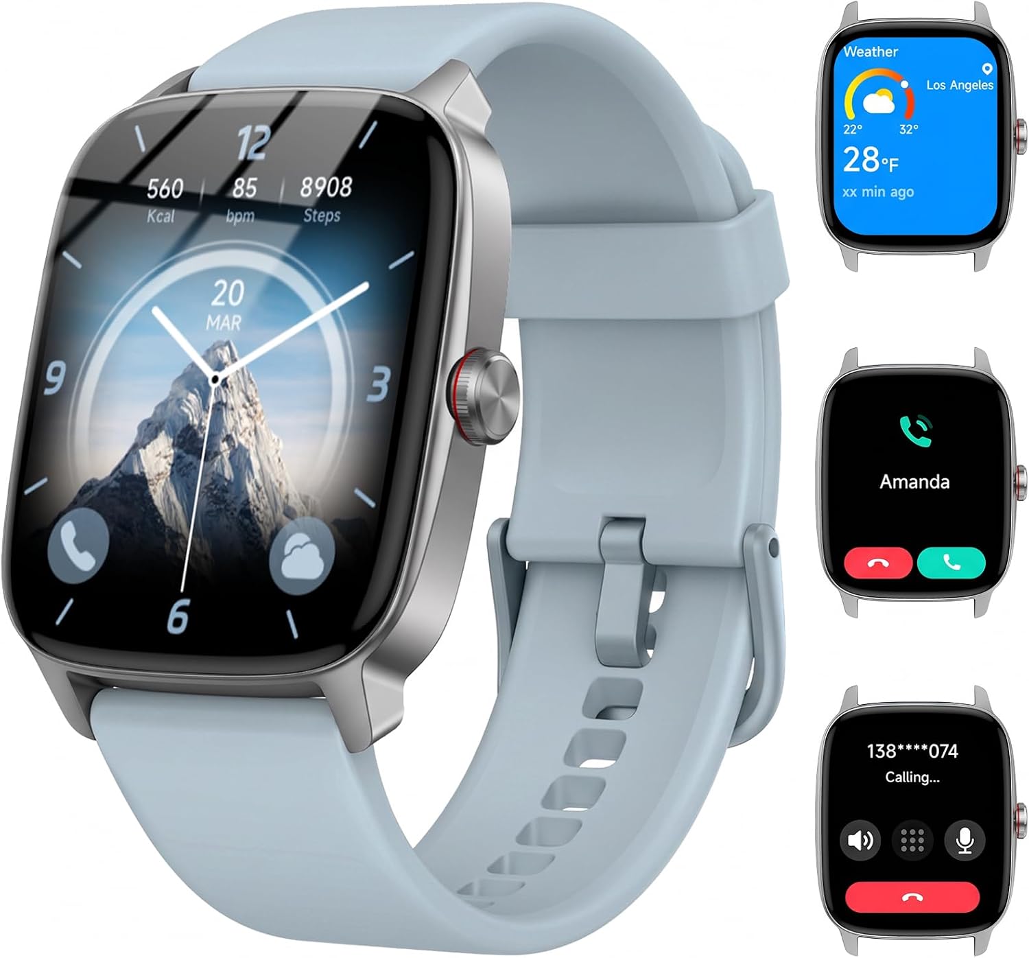 KIBFLE Smart Watch with Bluetooth Calling and AI Voice - Image 8