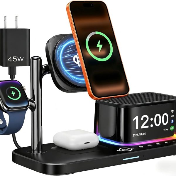 Versatile 7-in-1 Wireless Charging Station for Apple Devices