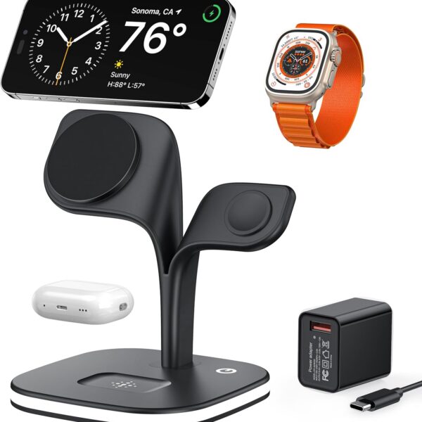 EXW 3-in-1 Magnetic Charging Station for Apple Devices