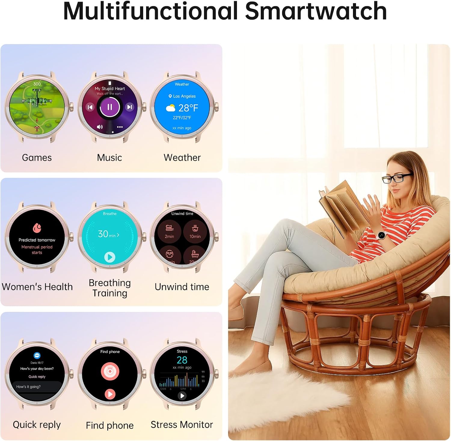Smart Watch for Women Men (Answer/Make Calls), Smartwatches - Image 6