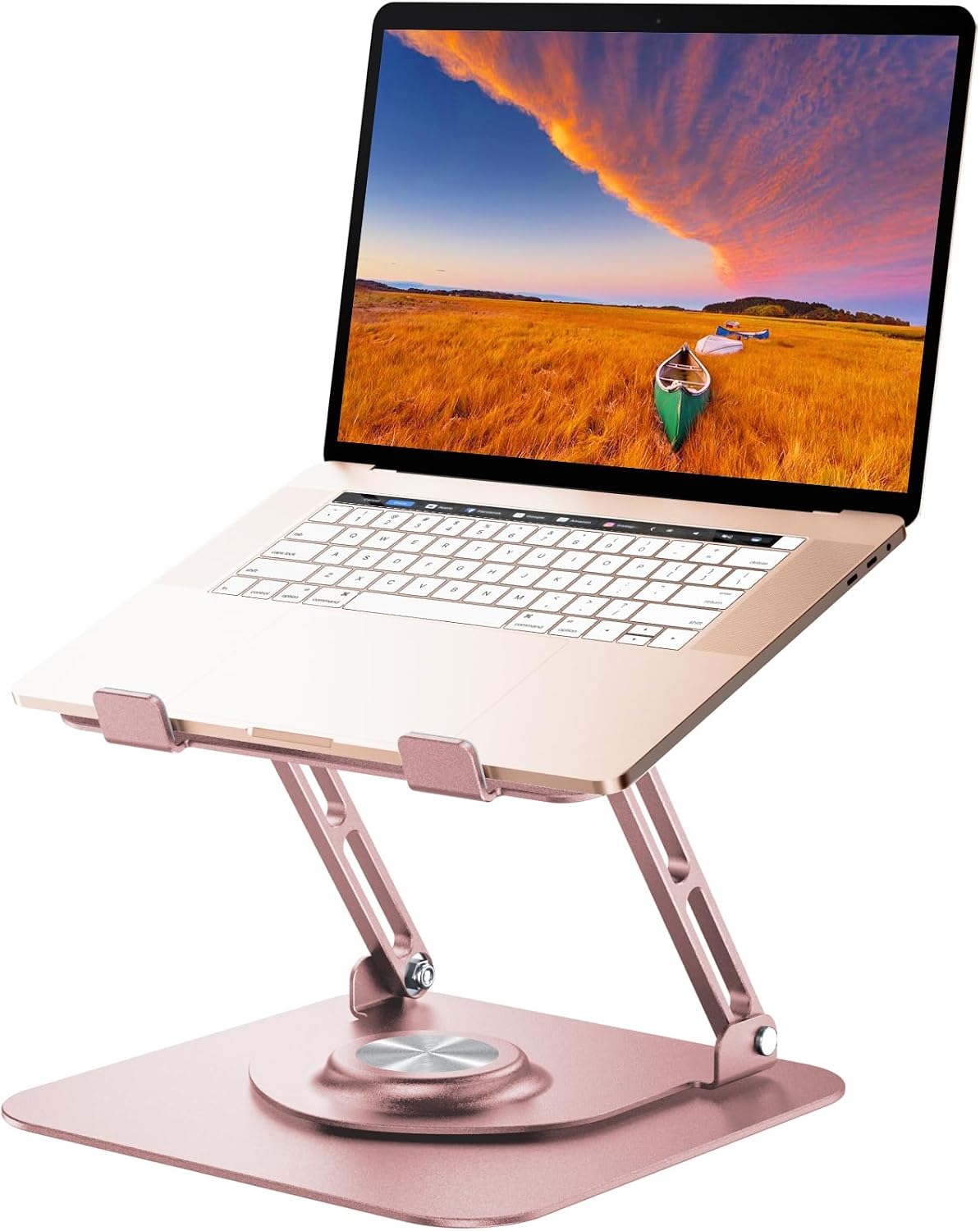 Adjustable Laptop Stand with 360° Rotating Base