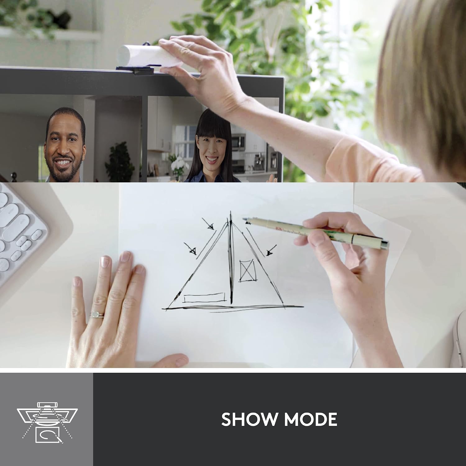 Logitech Brio 500 Full HD Webcam in Off White - Image 9