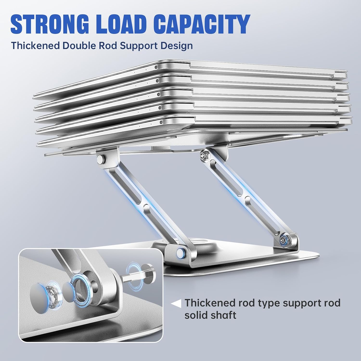 JOYEKY Adjustable Laptop Stand with 360° Rotating Base - Image 3