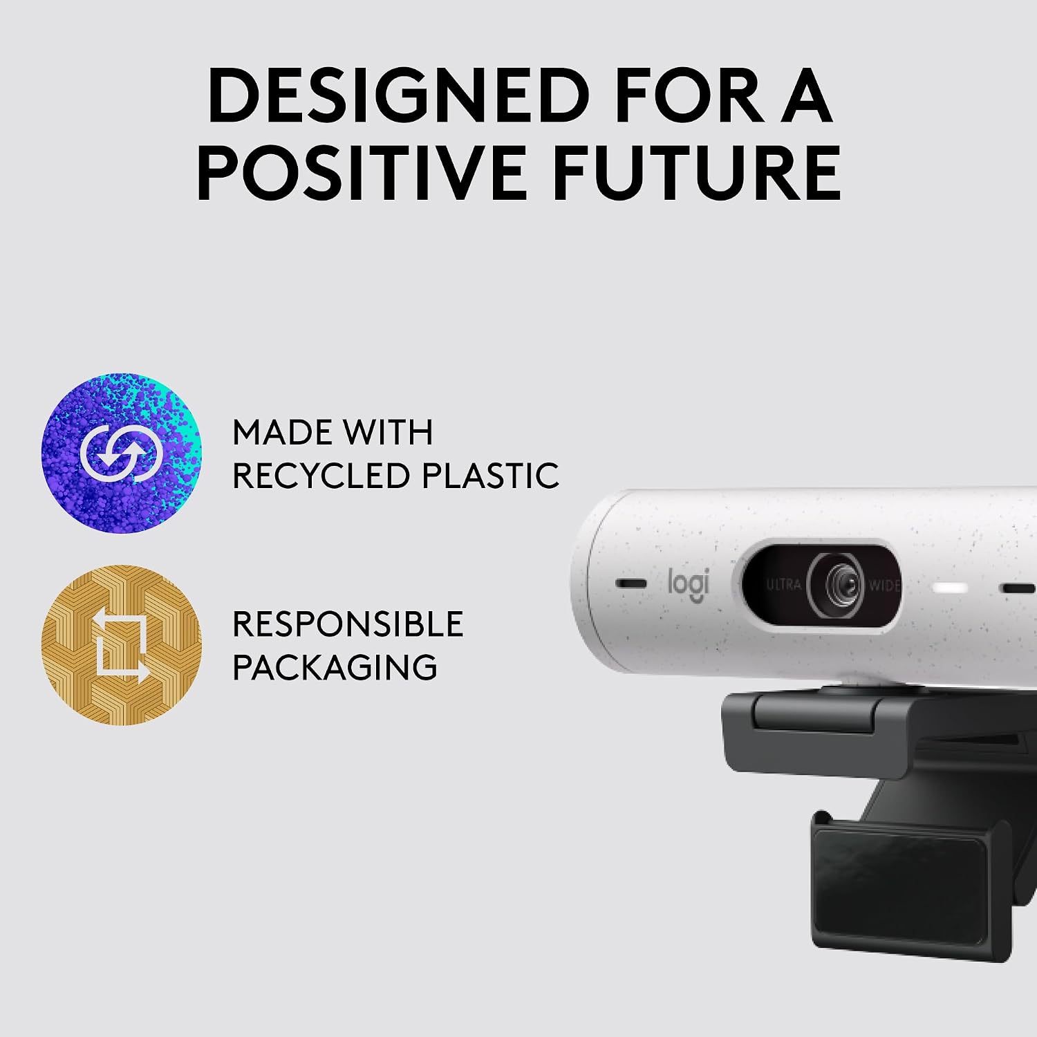 Logitech Brio 500 Full HD Webcam in Off White - Image 5