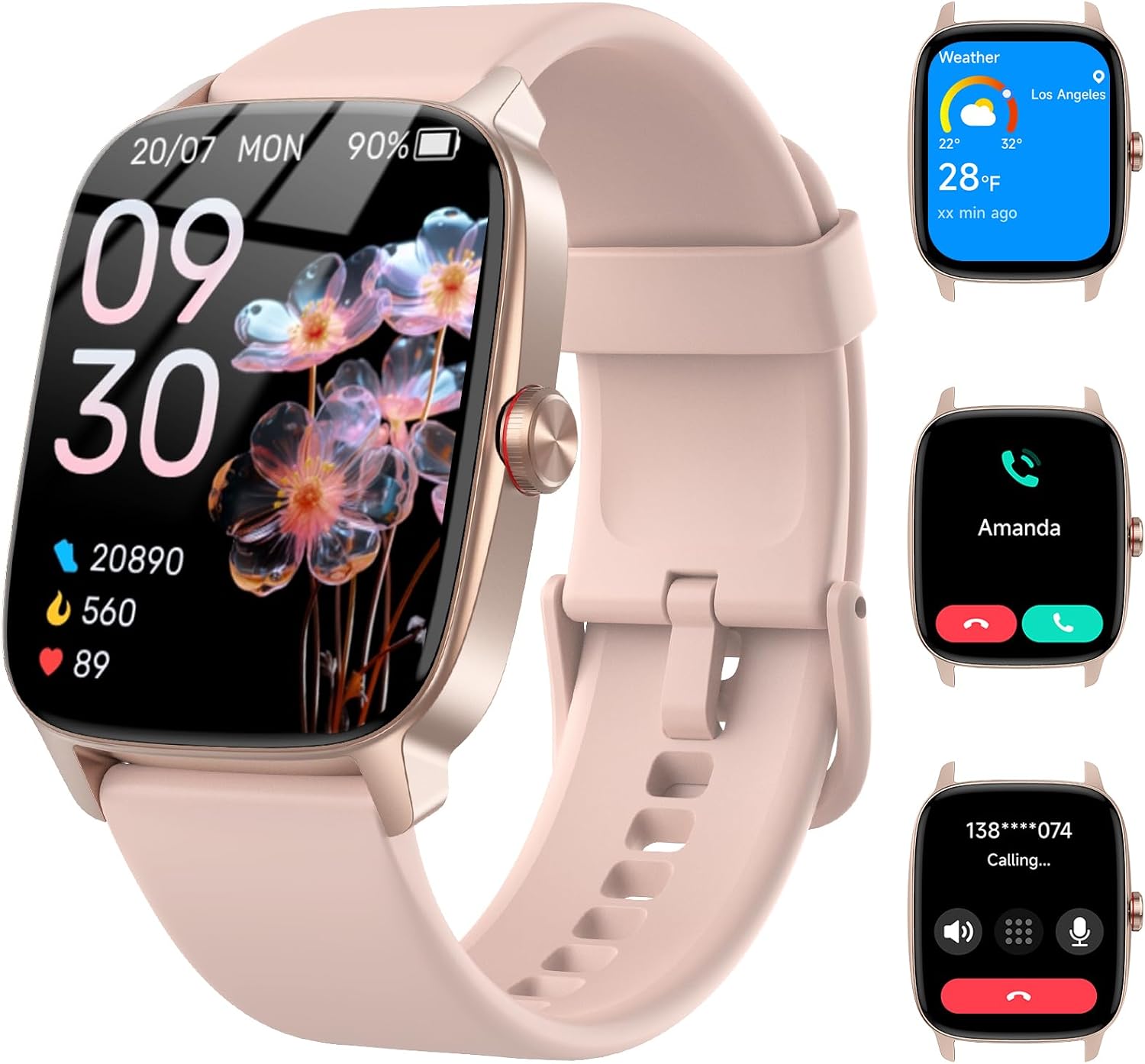 KIBFLE Smart Watch with AI Voice & Bluetooth Calling