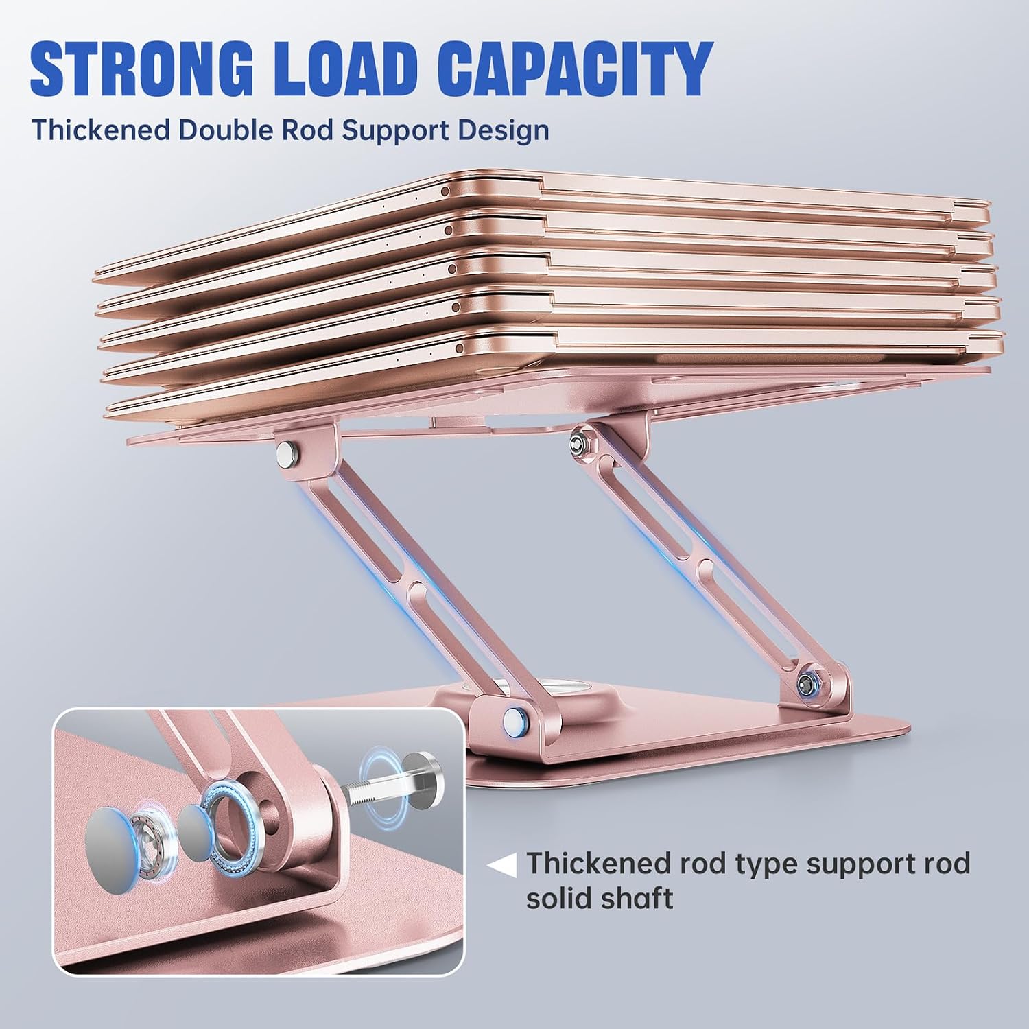 Adjustable Laptop Stand with 360° Rotating Base - Image 3