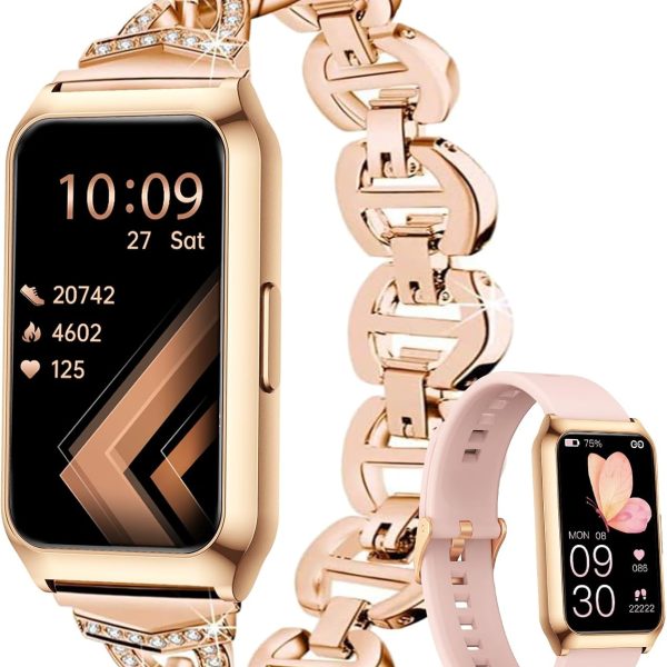 Fitoncloud Women's Smartwatch with Heart Rate and Sleep Tracking