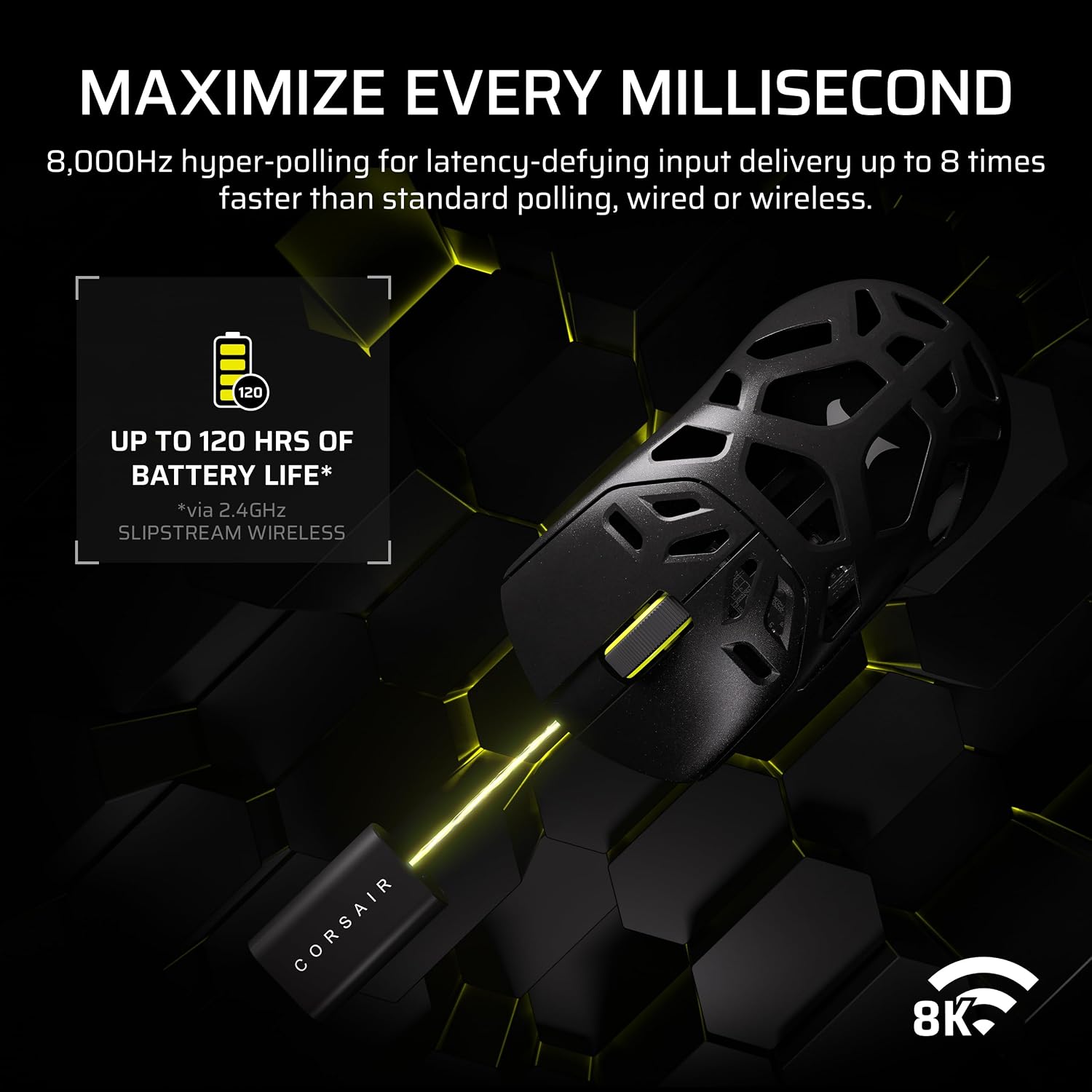 CORSAIR Sabre v2 PRO Wireless MG FPS Gaming Mouse – Black - Image 5