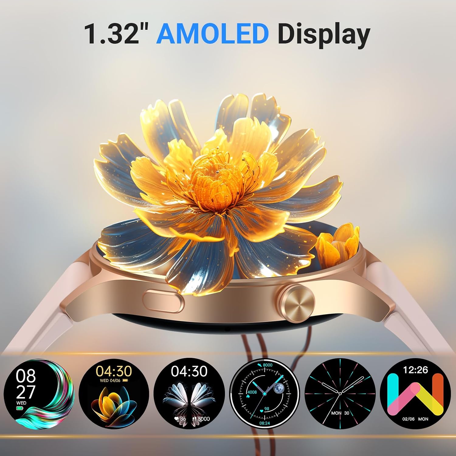 aeac AR01 Smart Watch for Women with AMOLED Touchscreen - Image 2