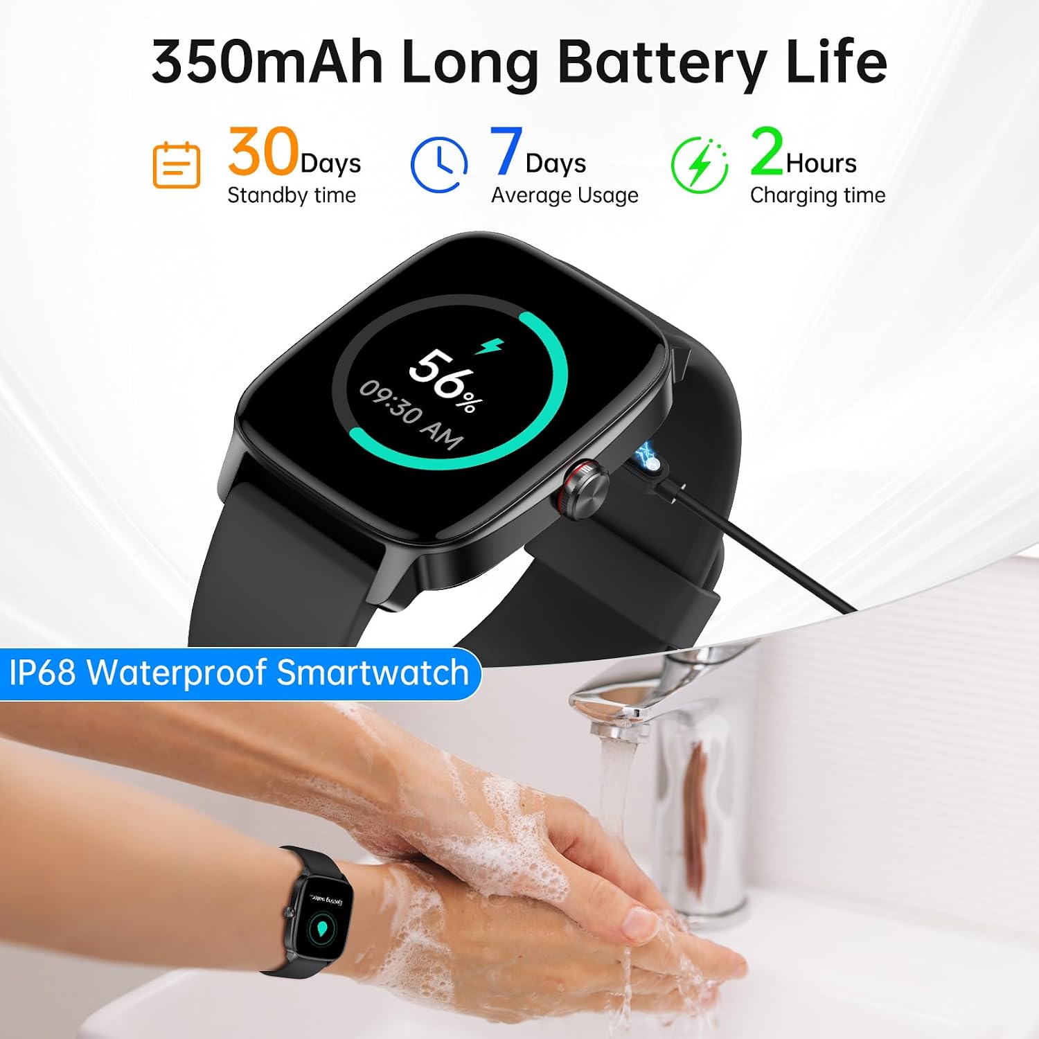 KIBFLE Smart Watch with Bluetooth Call and AI Voice Assistant - Image 8