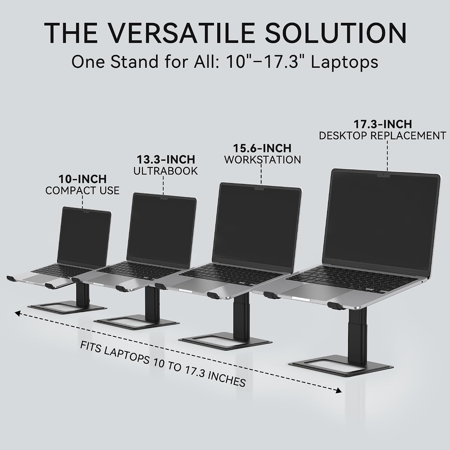 Adjustable Aluminum Laptop Stand for 10-17.3" Devices - Image 4