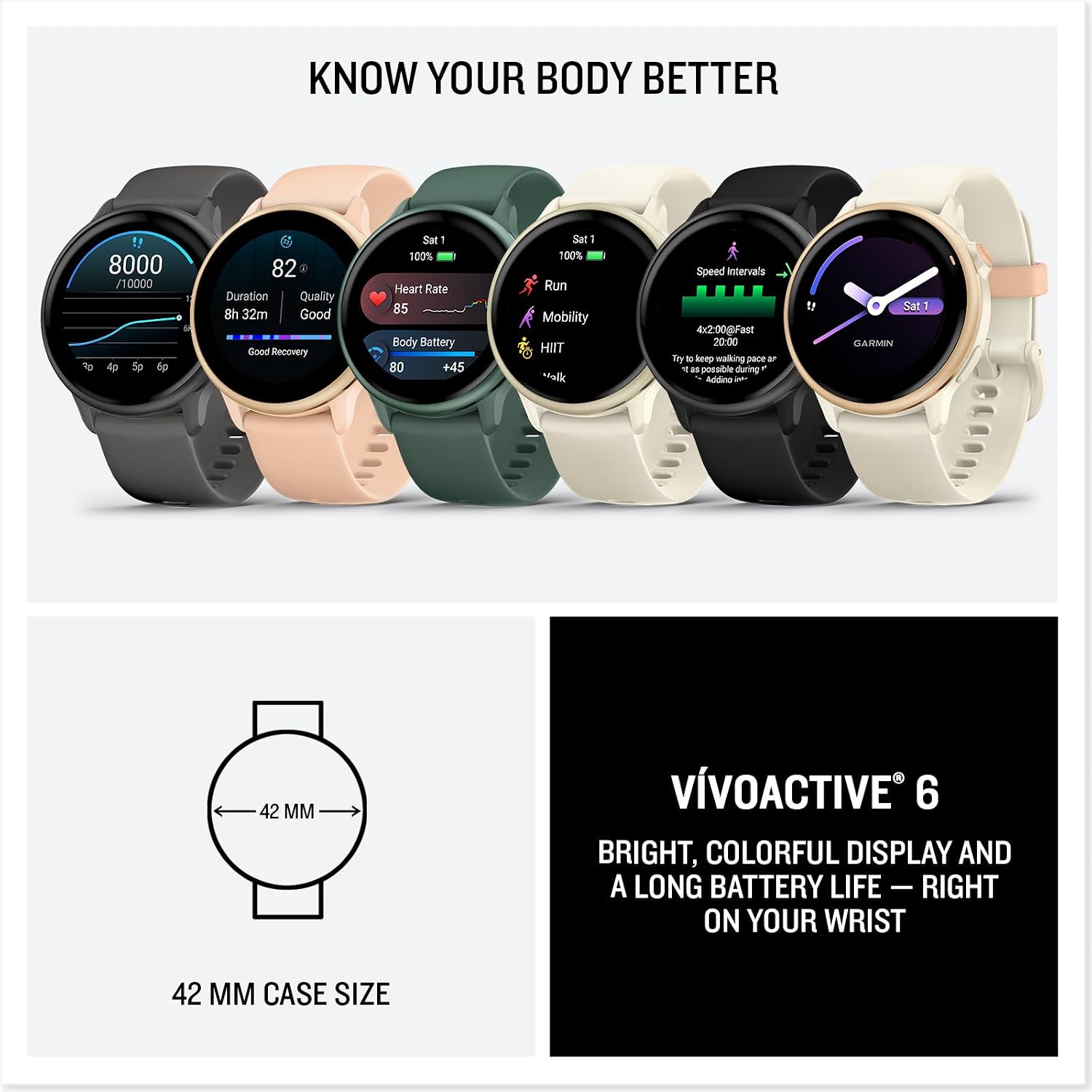 Garmin GPS Smartwatch in Metallic Pink Dawn - Image 7