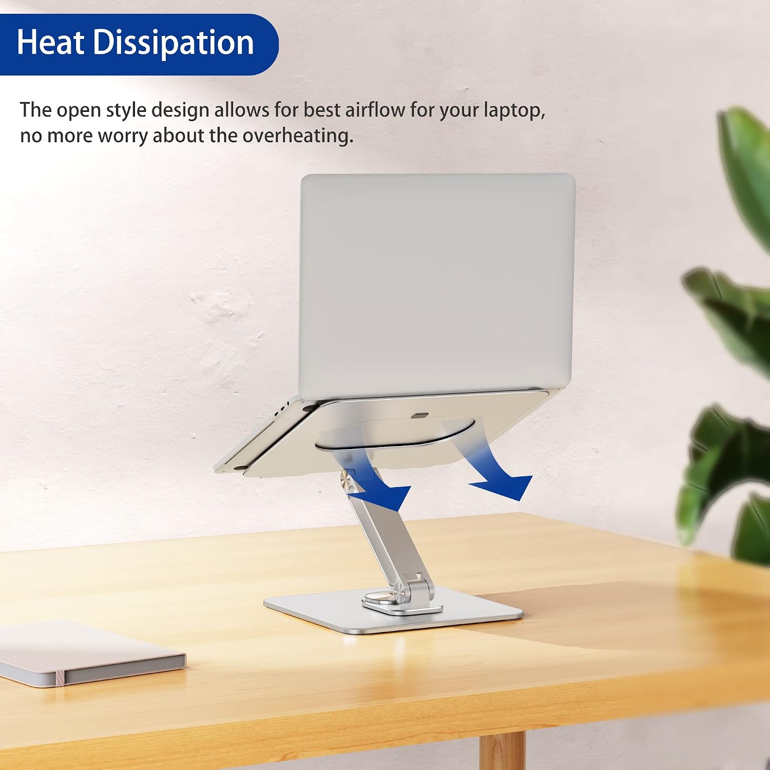 Ergonomic Laptop Stand with Rotating Base for 10-15.6" Laptops - Image 6