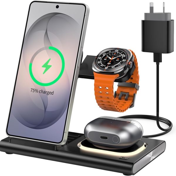 KARTICE 3 in 1 Wireless Charging Station for Samsung Galaxy