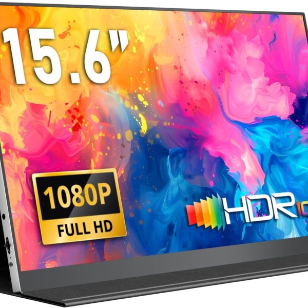 Yodoit 15.6 Inch FHD Portable Monitor with Smart Cover