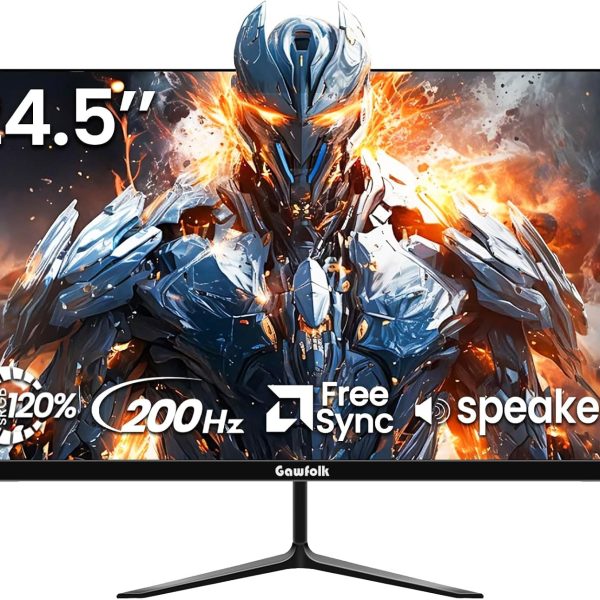 Gawfolk 24.5 Inch FHD 200Hz Gaming Monitor with Speakers