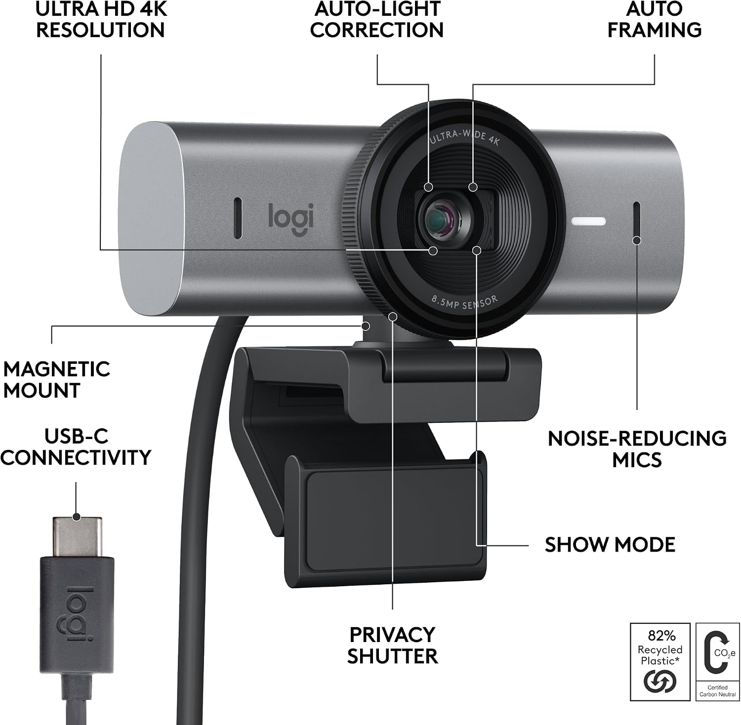 Logitech MX Brio 4K Webcam for Streaming and Collaboration - Image 6