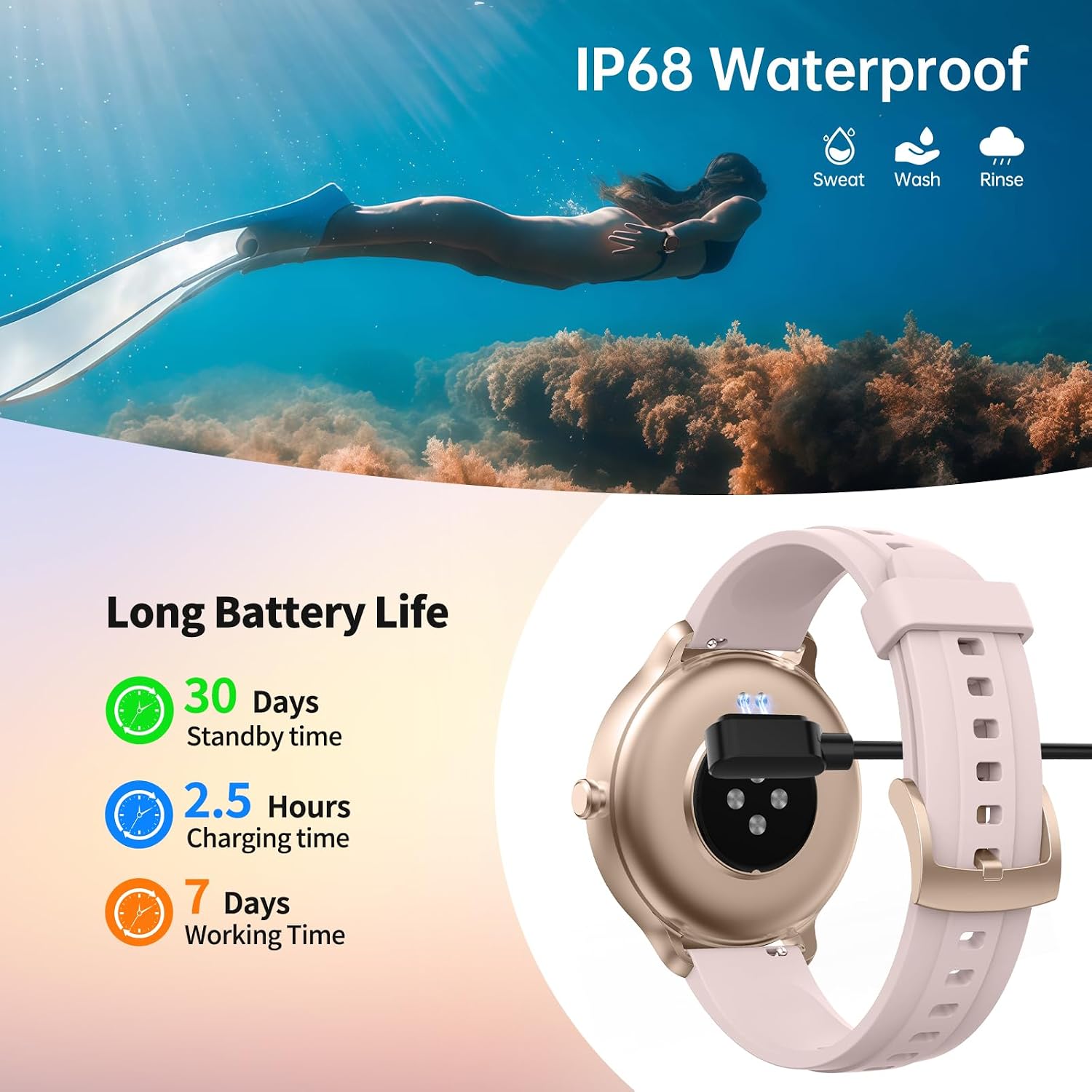 Smart Watch for Women Men (Answer/Make Calls), Smartwatches - Image 8