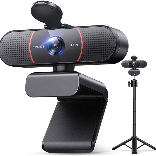 eMeet C960 4K Webcam with Adjustable Tripod
